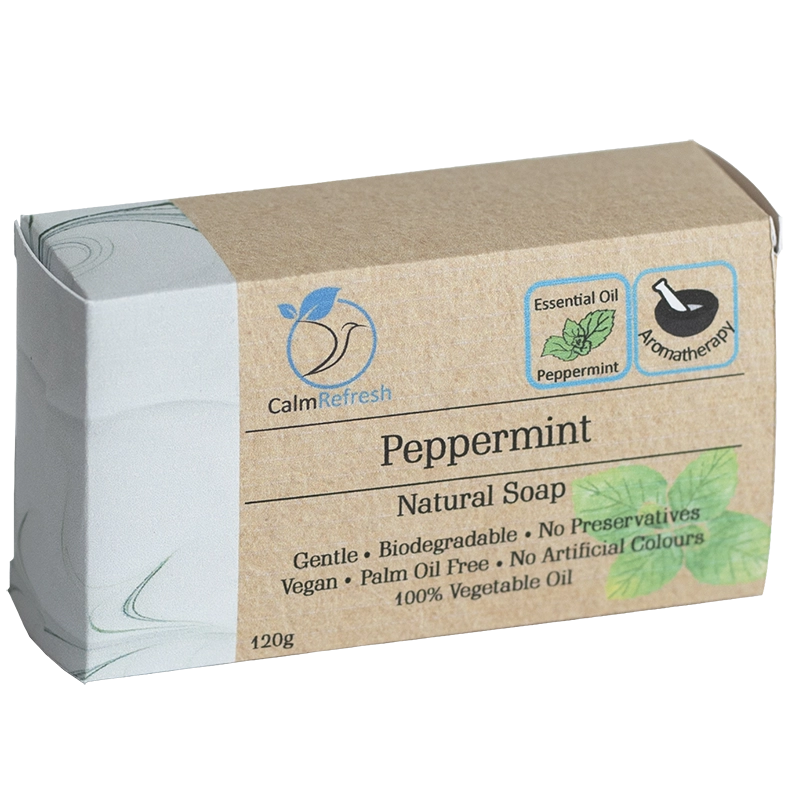 Peppermint Soap Box Main Product Image Transparent